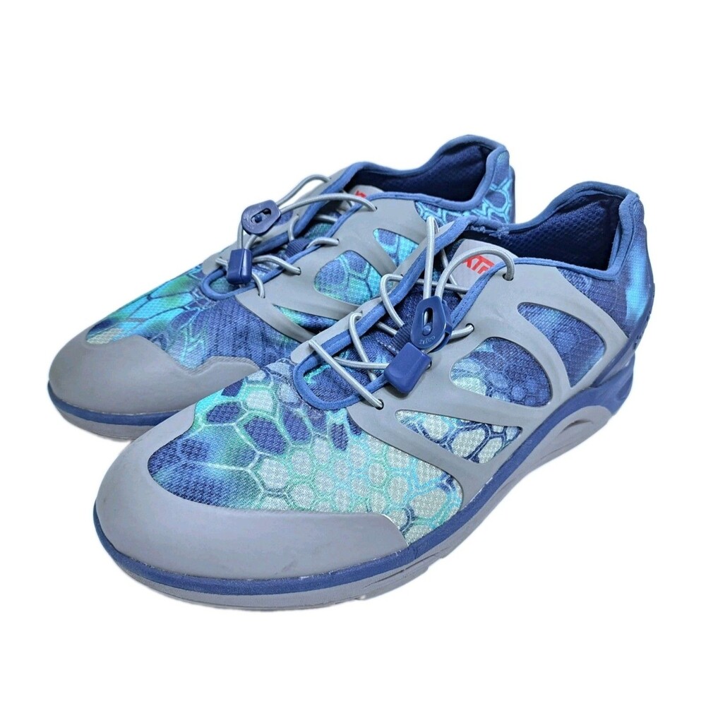 XtraTuf Spindrift Men's 9 Deck Shoes Kryptek Camo Blue Gray Fishing Boating
